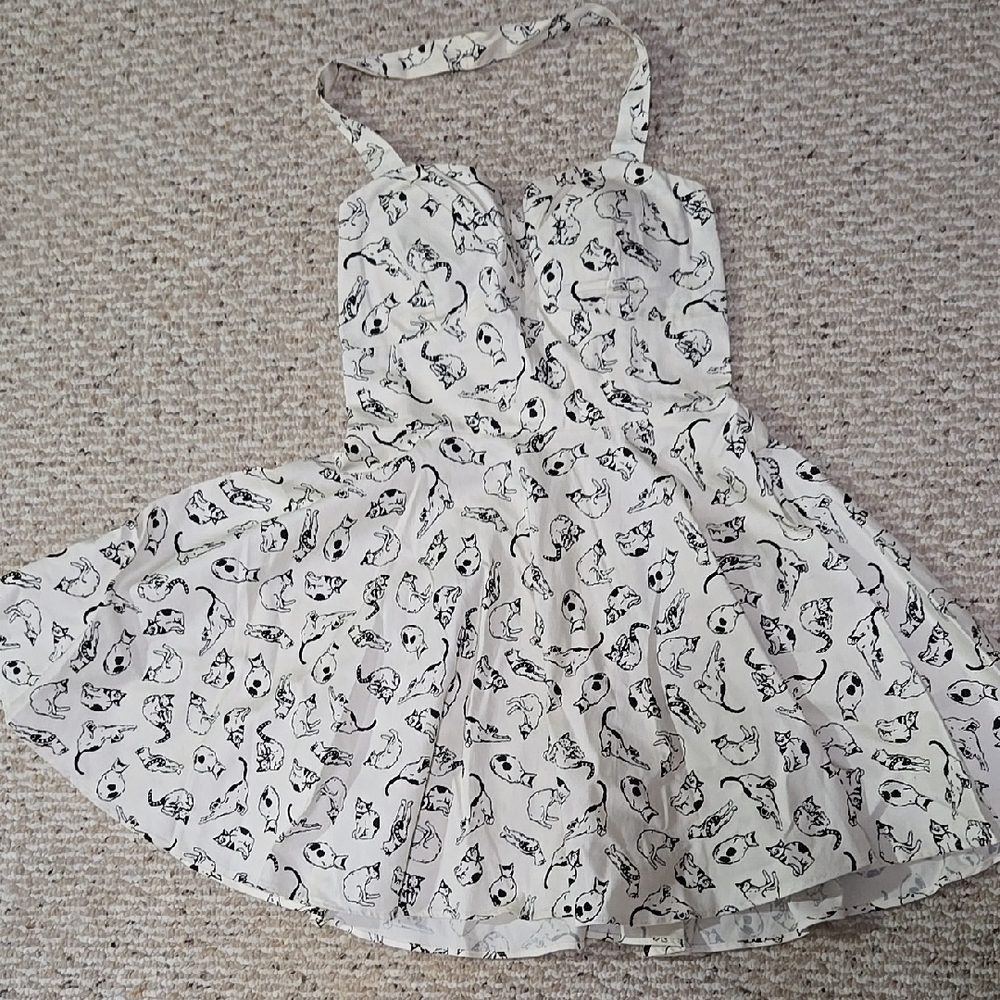 Cute Cat Print Dress